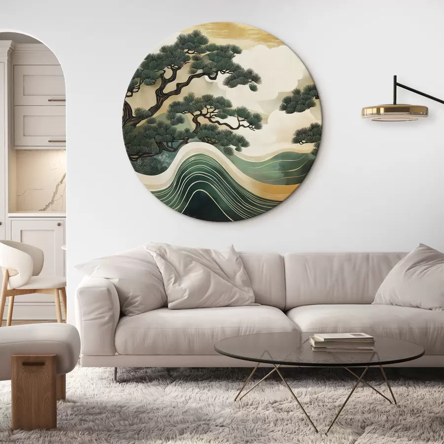 Pilt Abstraktsed maastikud mändidega, hiina stiilis r44720