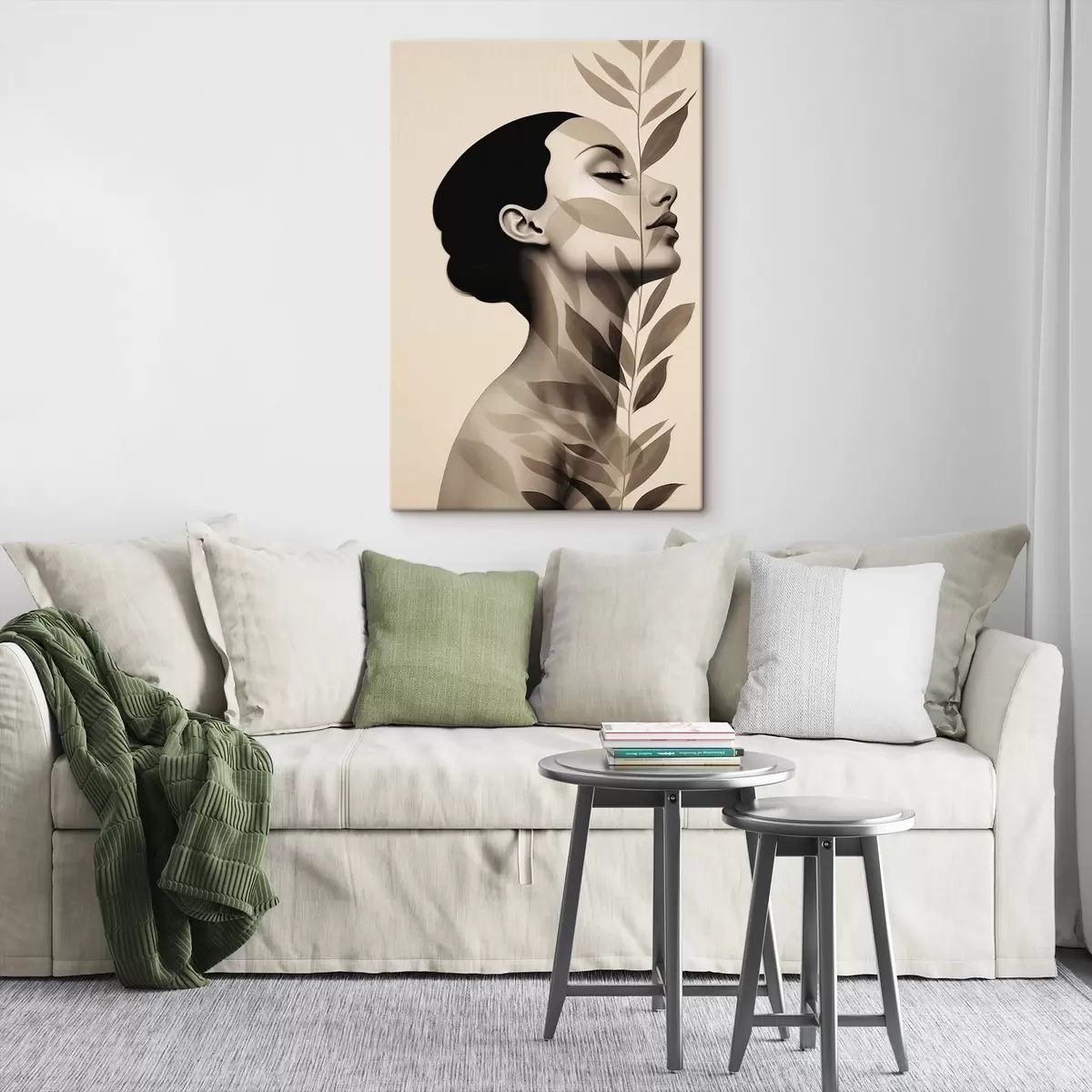 Pilt Naise profiil lillemustriga s44725