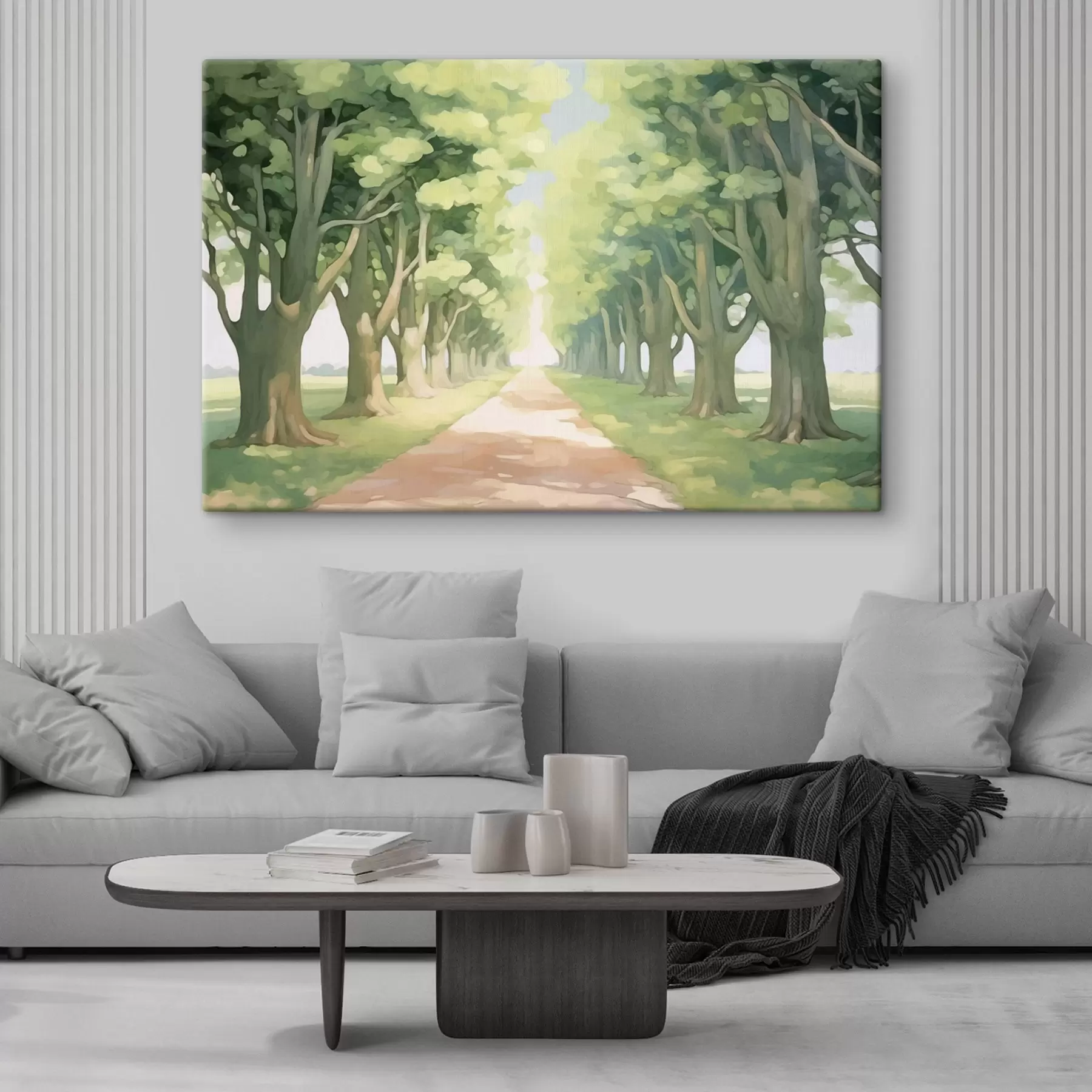 Fototapeedid Puude allee tee ääres s44727