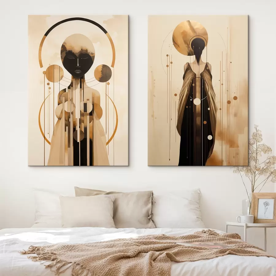 Pilt Kujutised kaasaegses abstraktses stiilis ringidega m00464