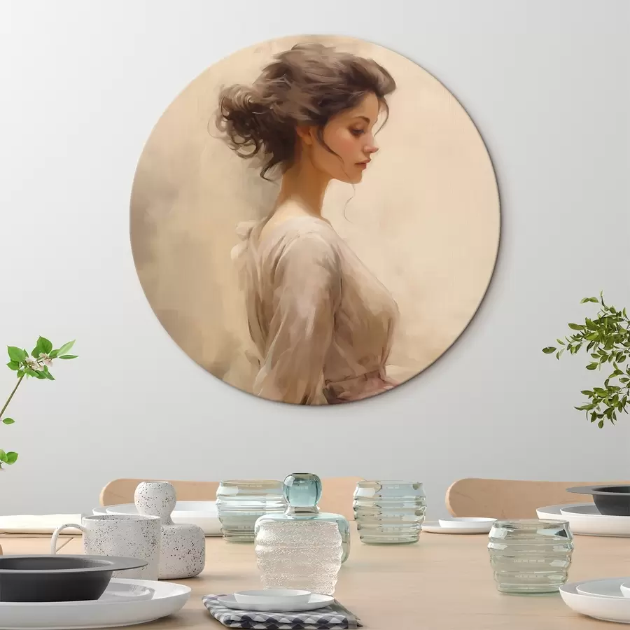 Pilt Õrn naisfiguur heledal taustal r44752