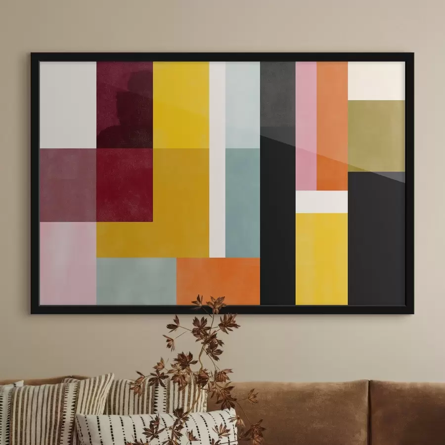 Fototapeedid Värvilised plokid kaasaegses stiilis f44755