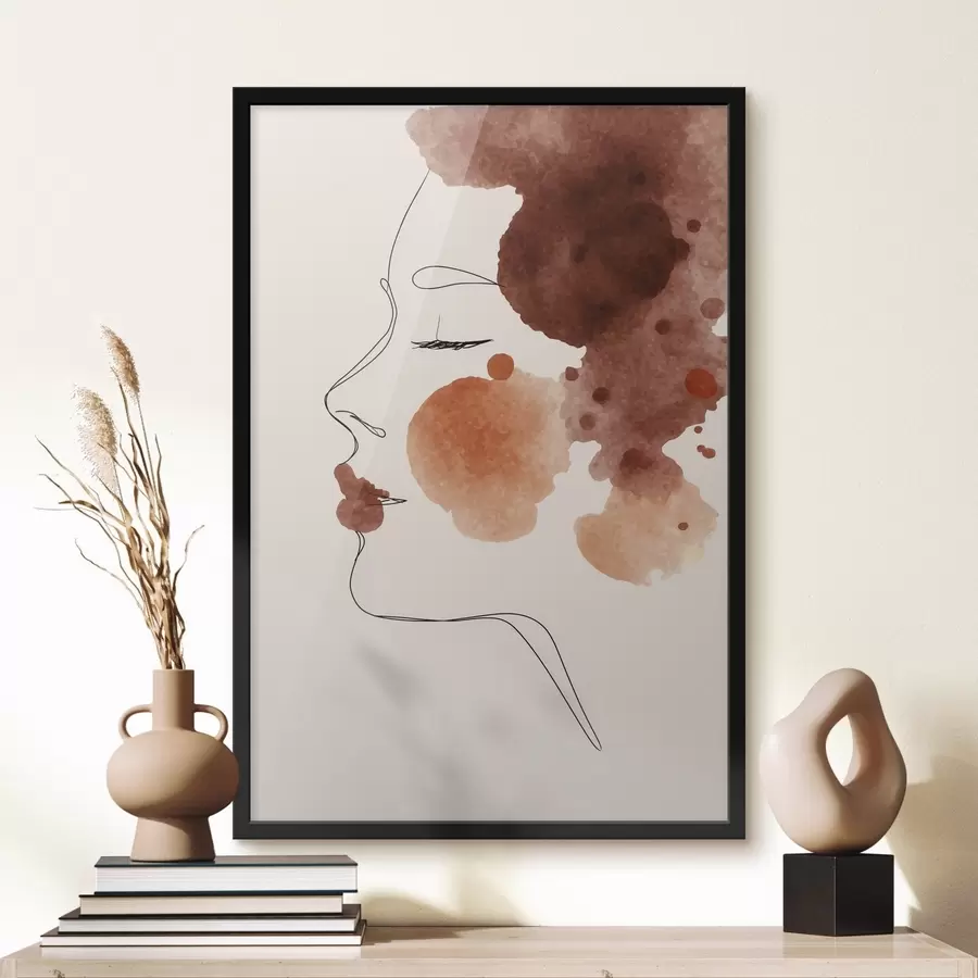 Fototapeedid Joonte ja pruunide toonidega nägu f44757