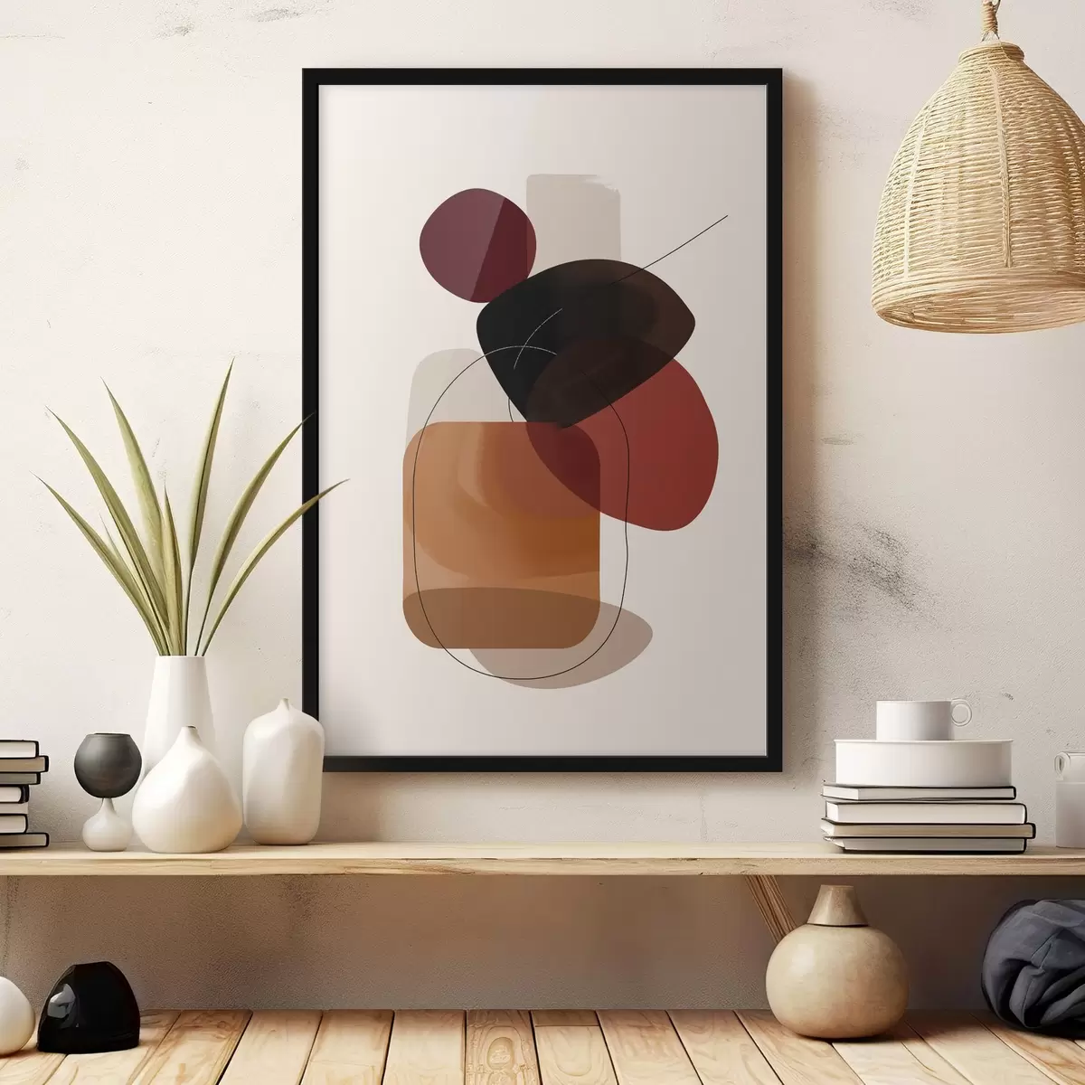 Plakat Veini ja pruuni värvipaleti koostis f44758