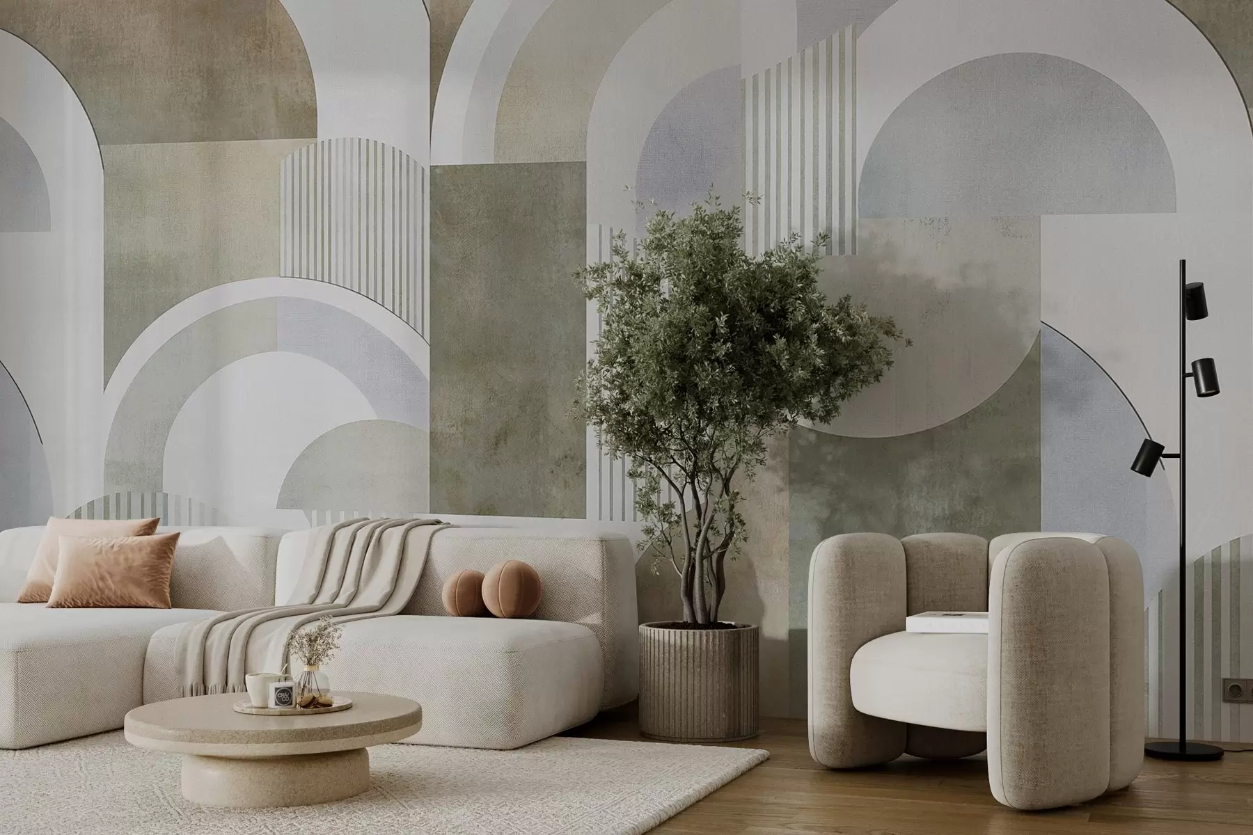 Fototapeedid Art deco stiilis abstraktne geomeetria retroefektiga w04079