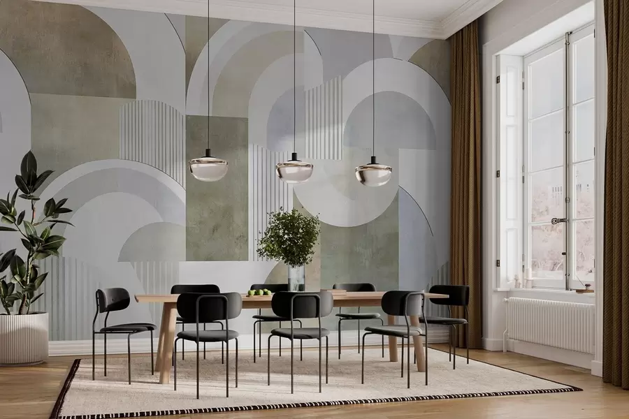 Fototapeedid Art deco stiilis abstraktne geomeetria retroefektiga w04079