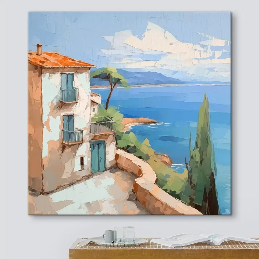 Pilt Maja mere ääres imitatsioon maali s44767