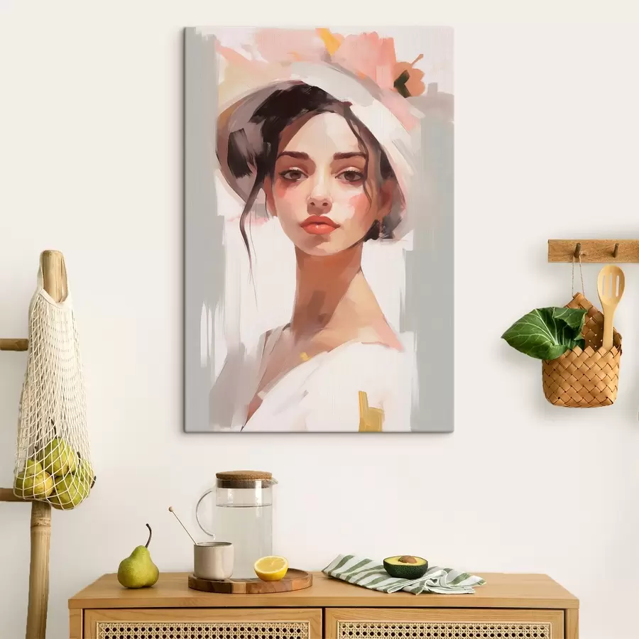 Pilt Tüdruk mütsiga imitatsiooni maalimine s44778