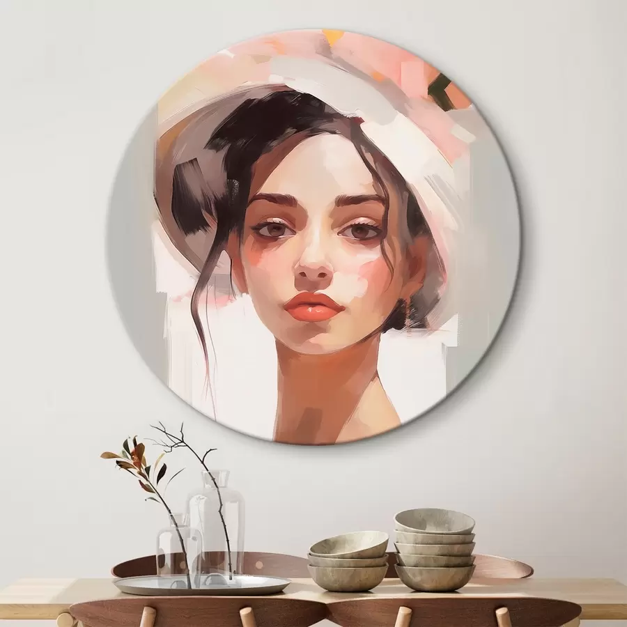 Pilt Tüdruk mütsiga imitatsiooni maalimine r44778