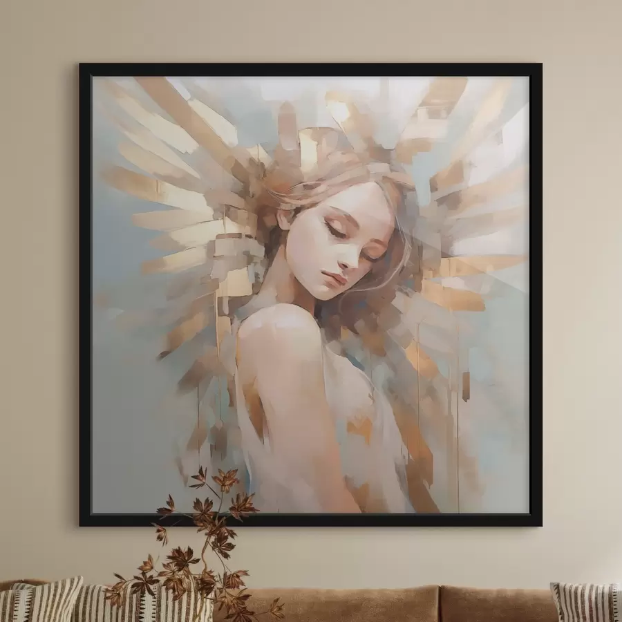 Fototapeedid Abstraktne portree imitatsioon maalimine f44774