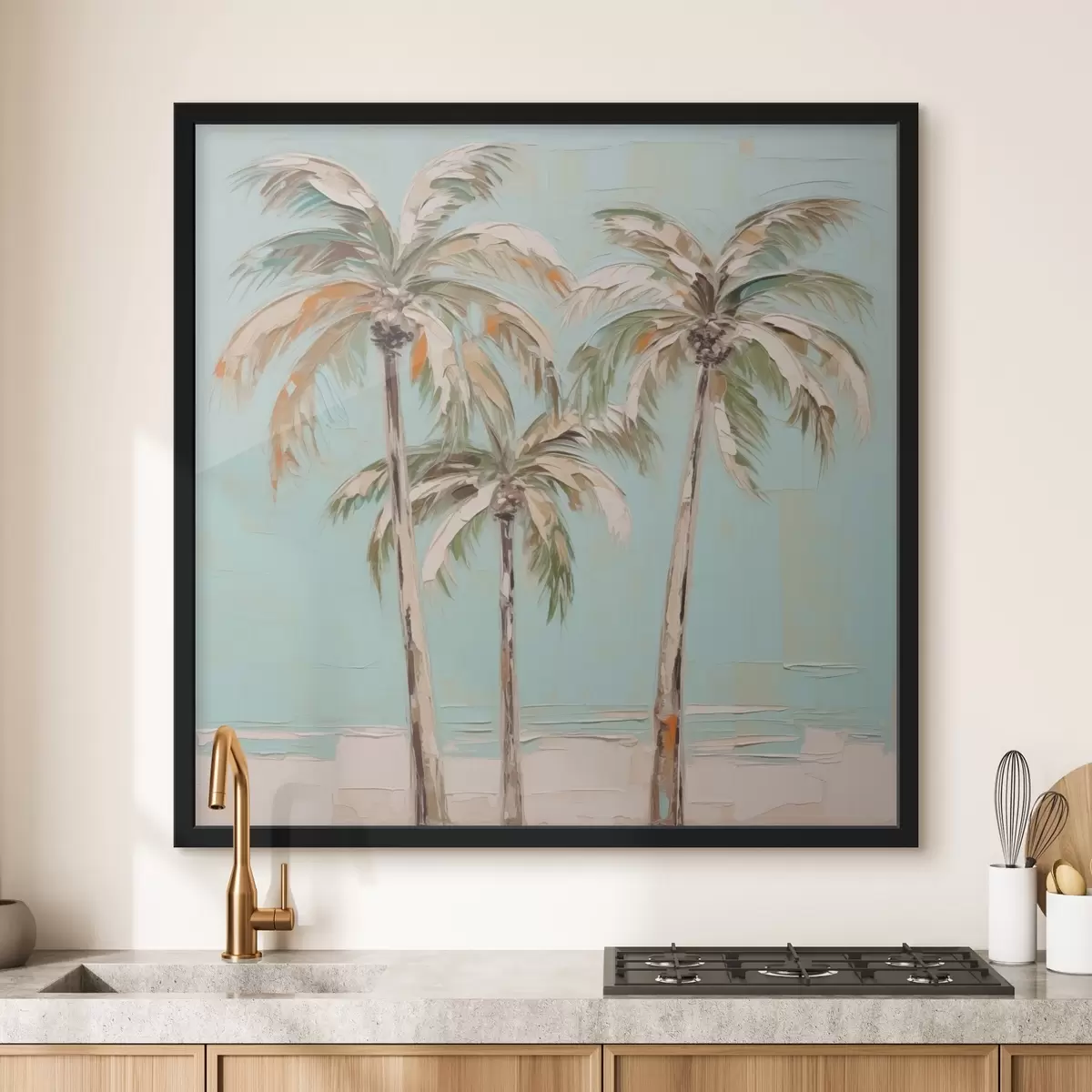 Plakat Palmipuude imitatsiooni maalimine f44781