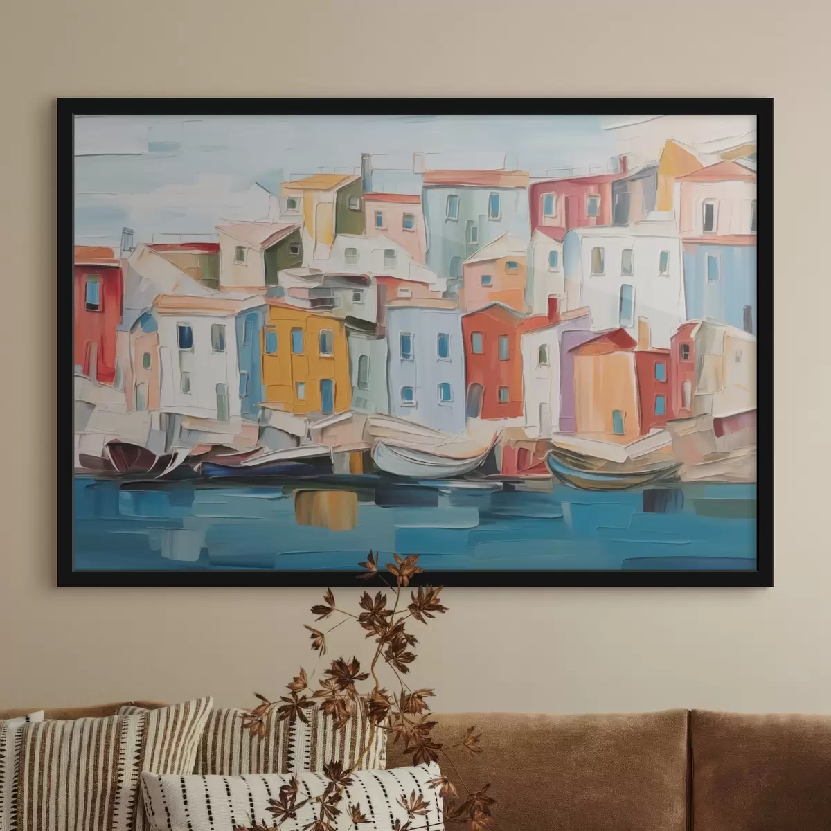 Plakat Abstraktsed linnamajad f44783