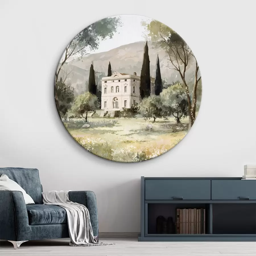 Pilt Vahemere küla valge maja ümbritsetud aiaga r44796