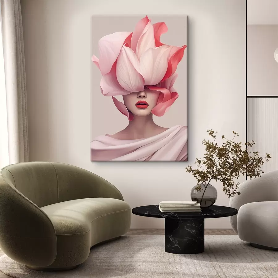 Pilt Naise portree suurte kroonlehtedega s44812