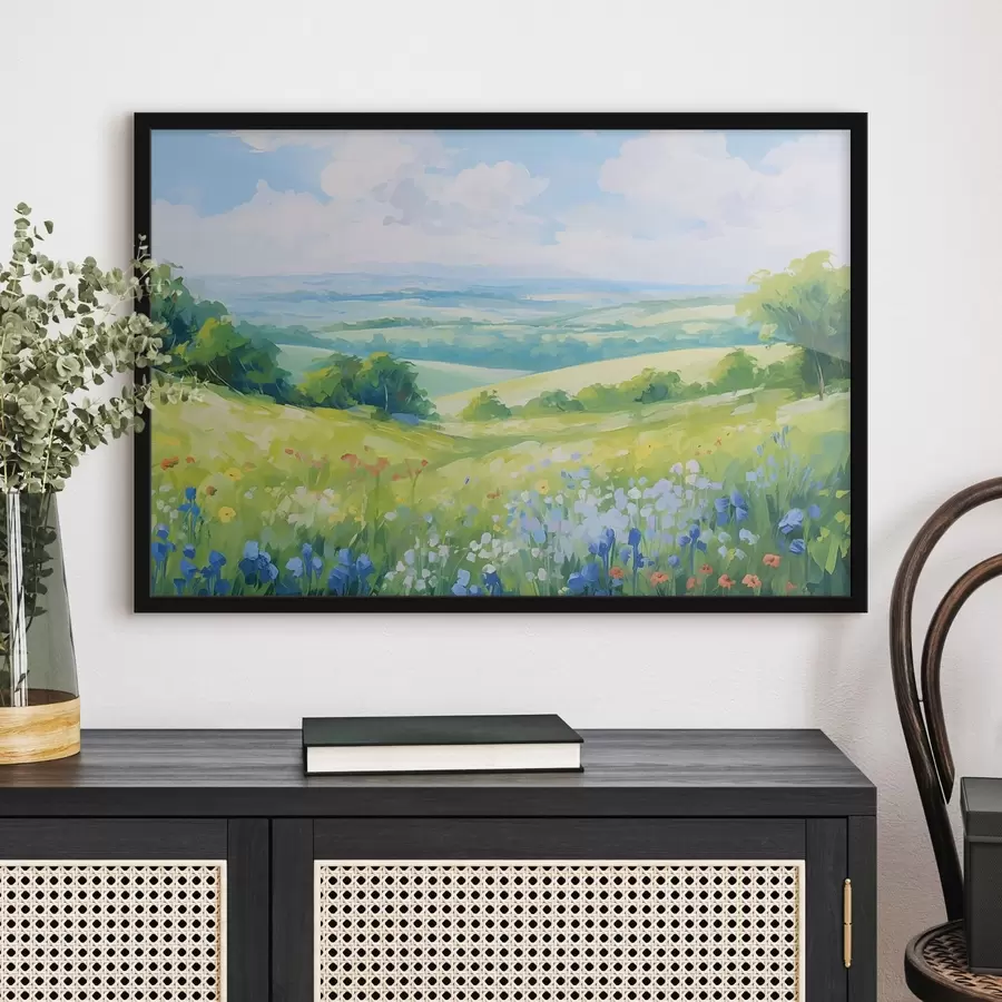 Fototapeedid Lilleline mägi suvise vaatega f44813