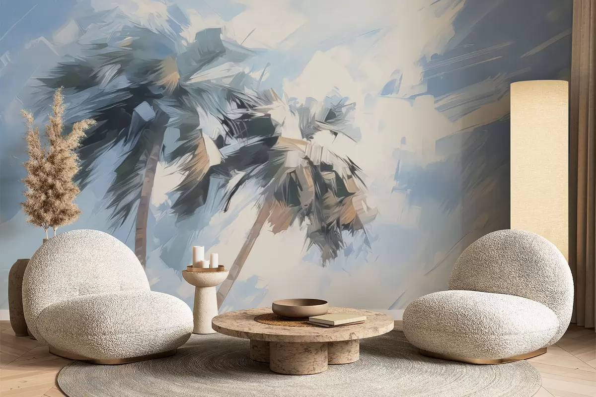 Fototapeedid Palmipuude imitatsiooni maalimine w04176