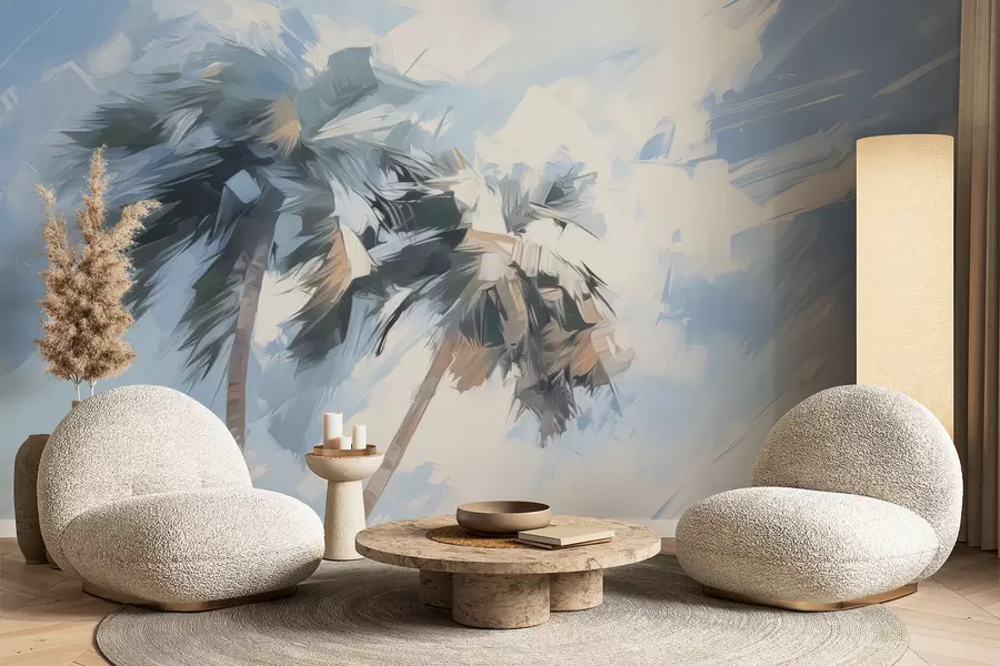 Fototapeedid Palmipuude imitatsiooni maalimine w04176