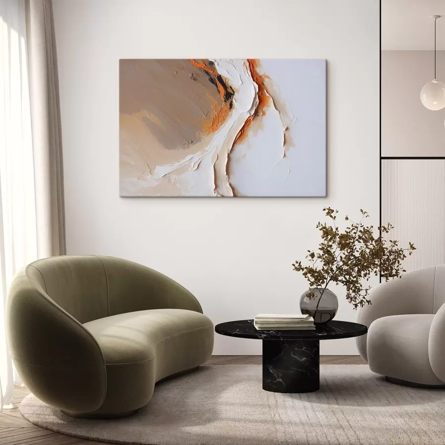 Pilt Pehme pastellvärv oranži aktsendi ja sujuvate kriipsudega s44874