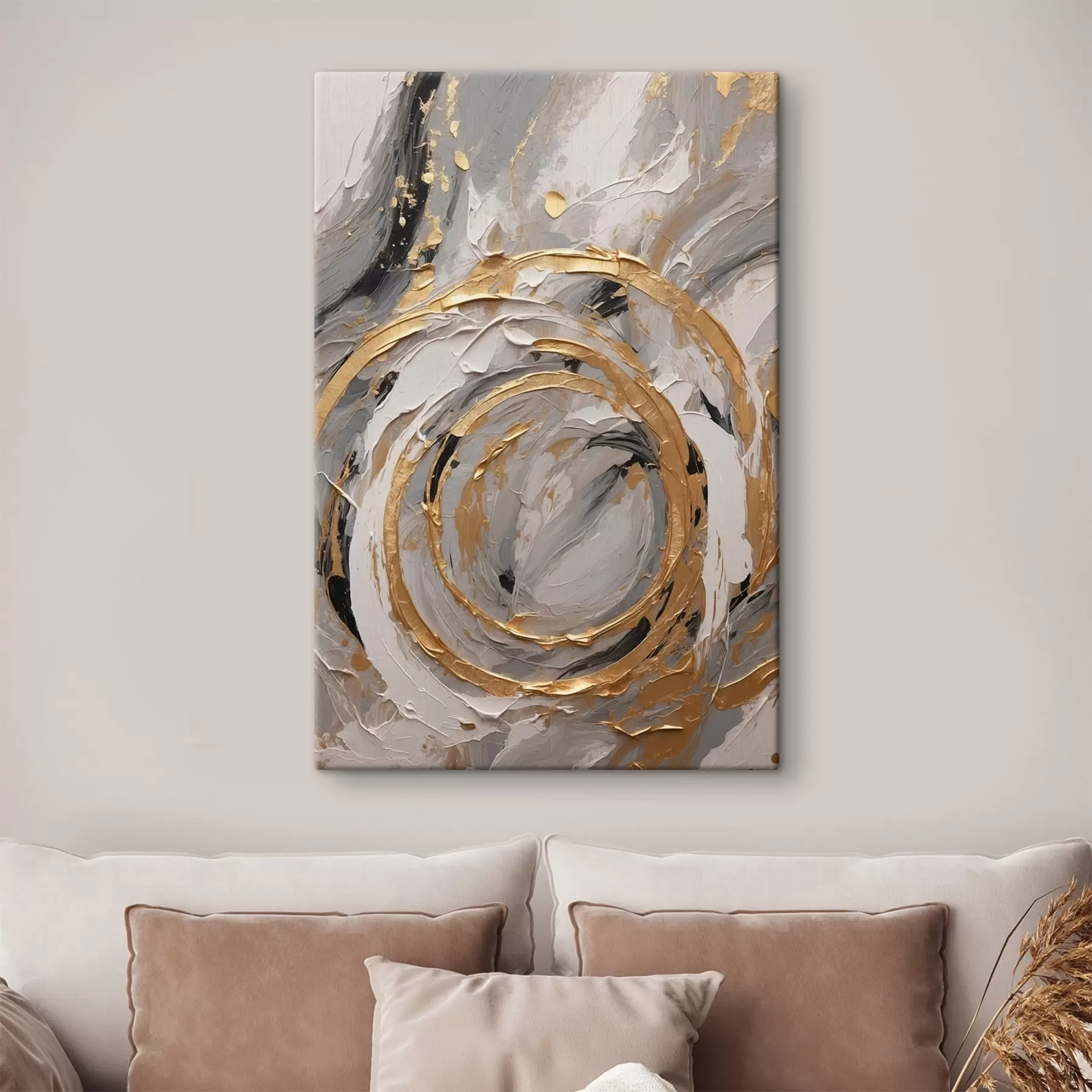 Fototapeedid Abstraktne tekstuur ringide ja pastellidega s44876