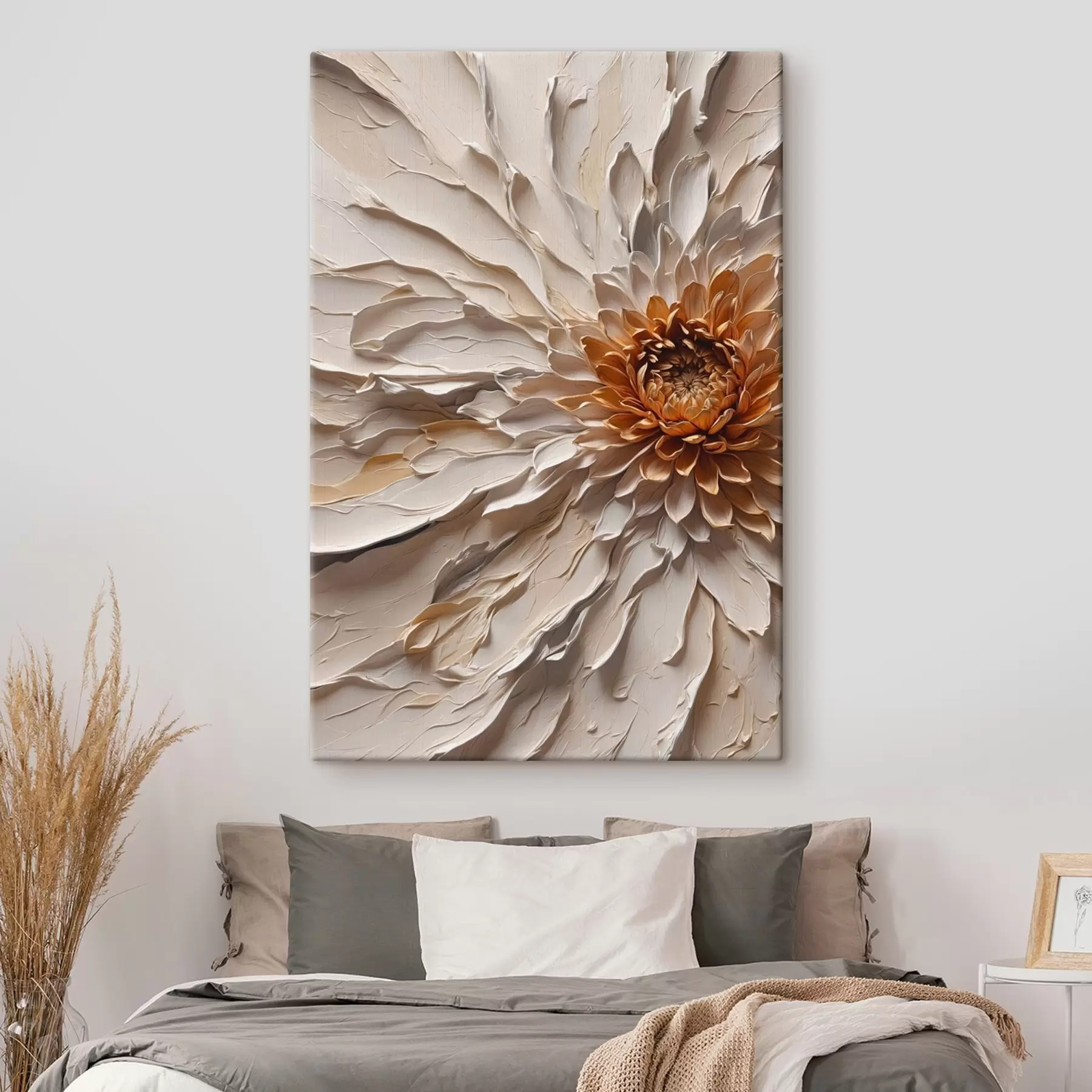 Pilt Mahukas lill kreemjate kroonlehtede ja sooja südamega s44878