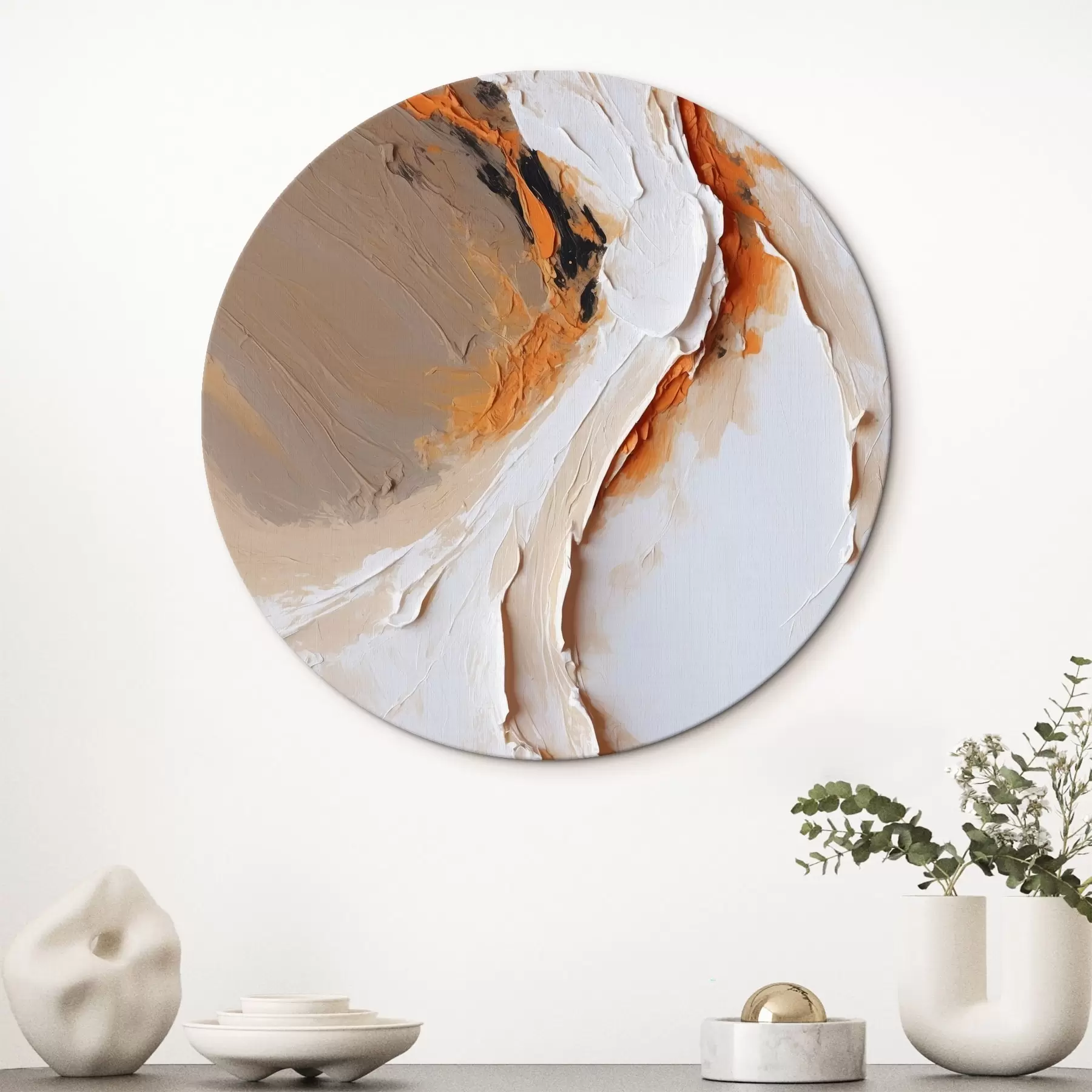 Pilt Pehme pastellvärv oranži aktsendi ja sujuvate kriipsudega r44874