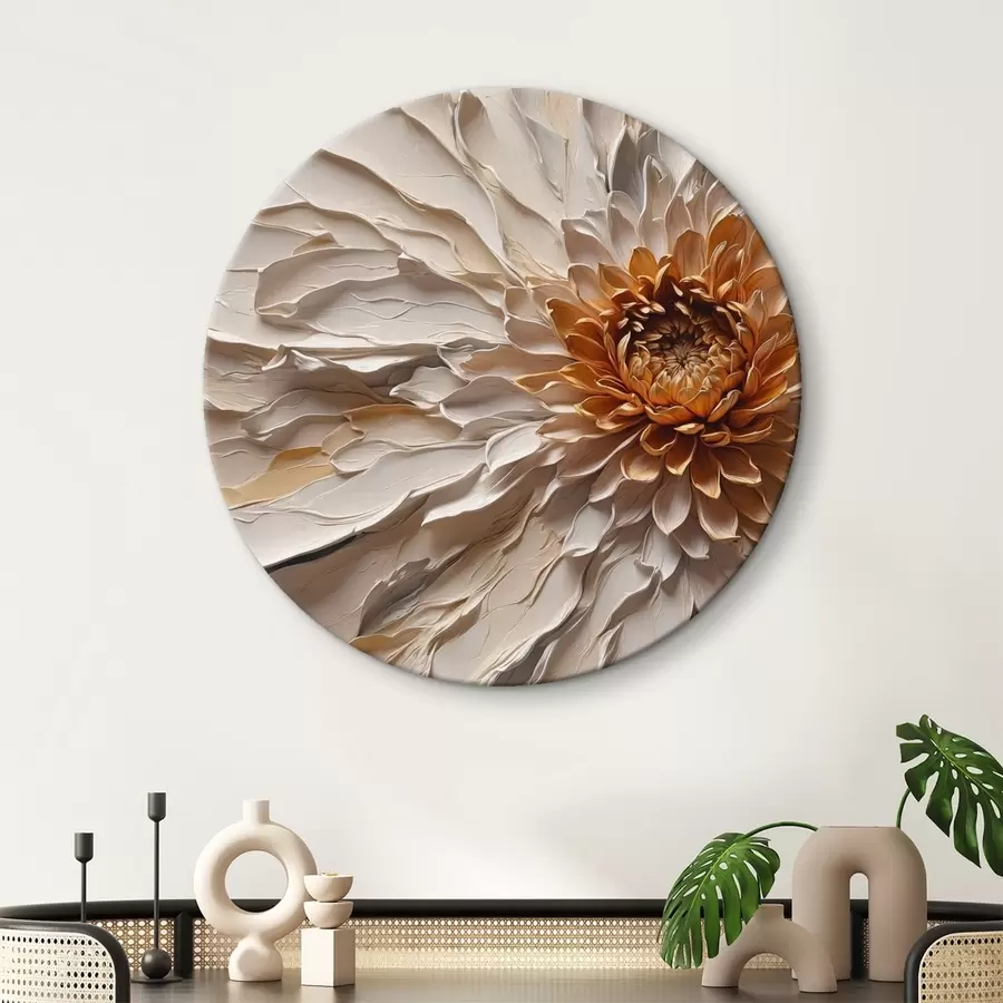 Pilt Mahukas lill kreemjate kroonlehtede ja sooja südamega r44878