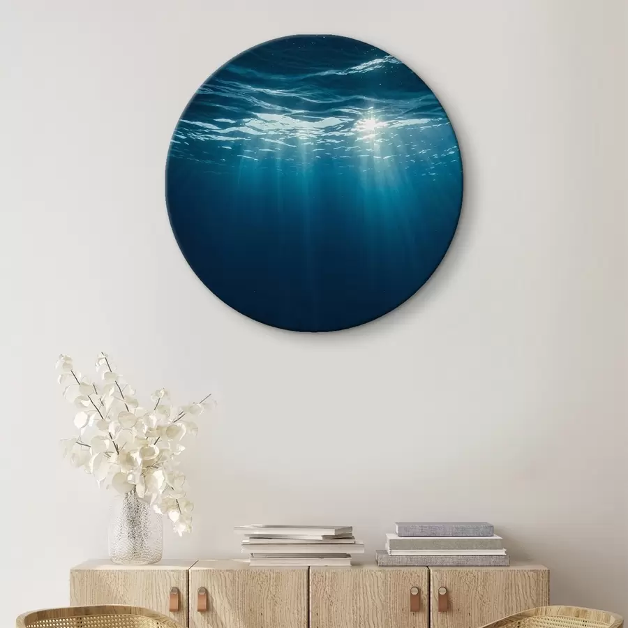 Pilt Valguskiired vee all sügavsinises ookeanis r44897