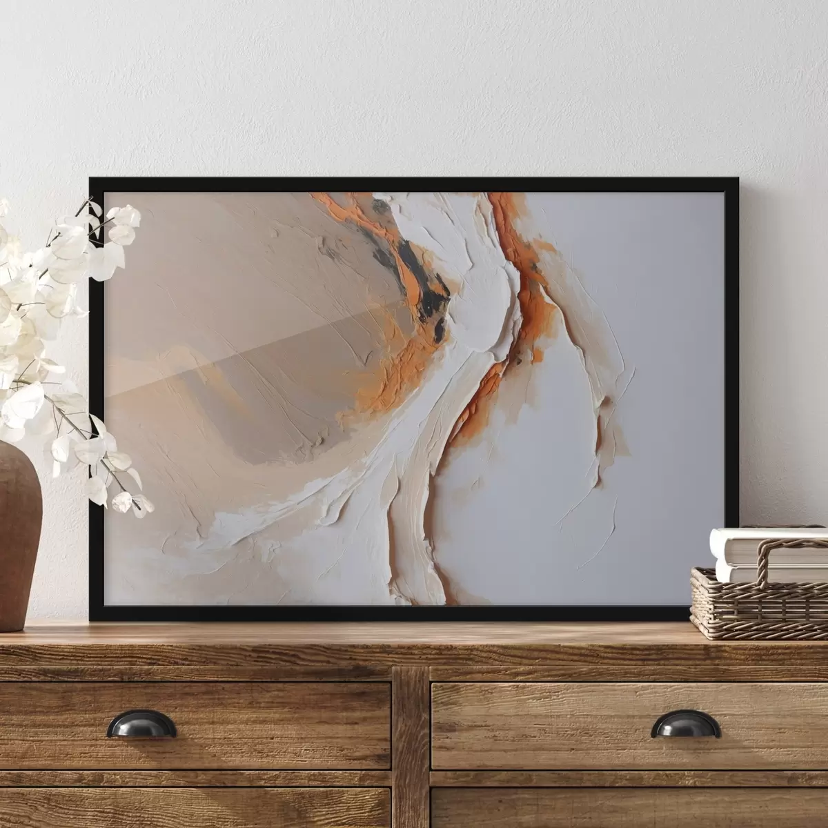 Plakat Pehme pastellvärv oranži aktsendi ja sujuvate kriipsudega f44874