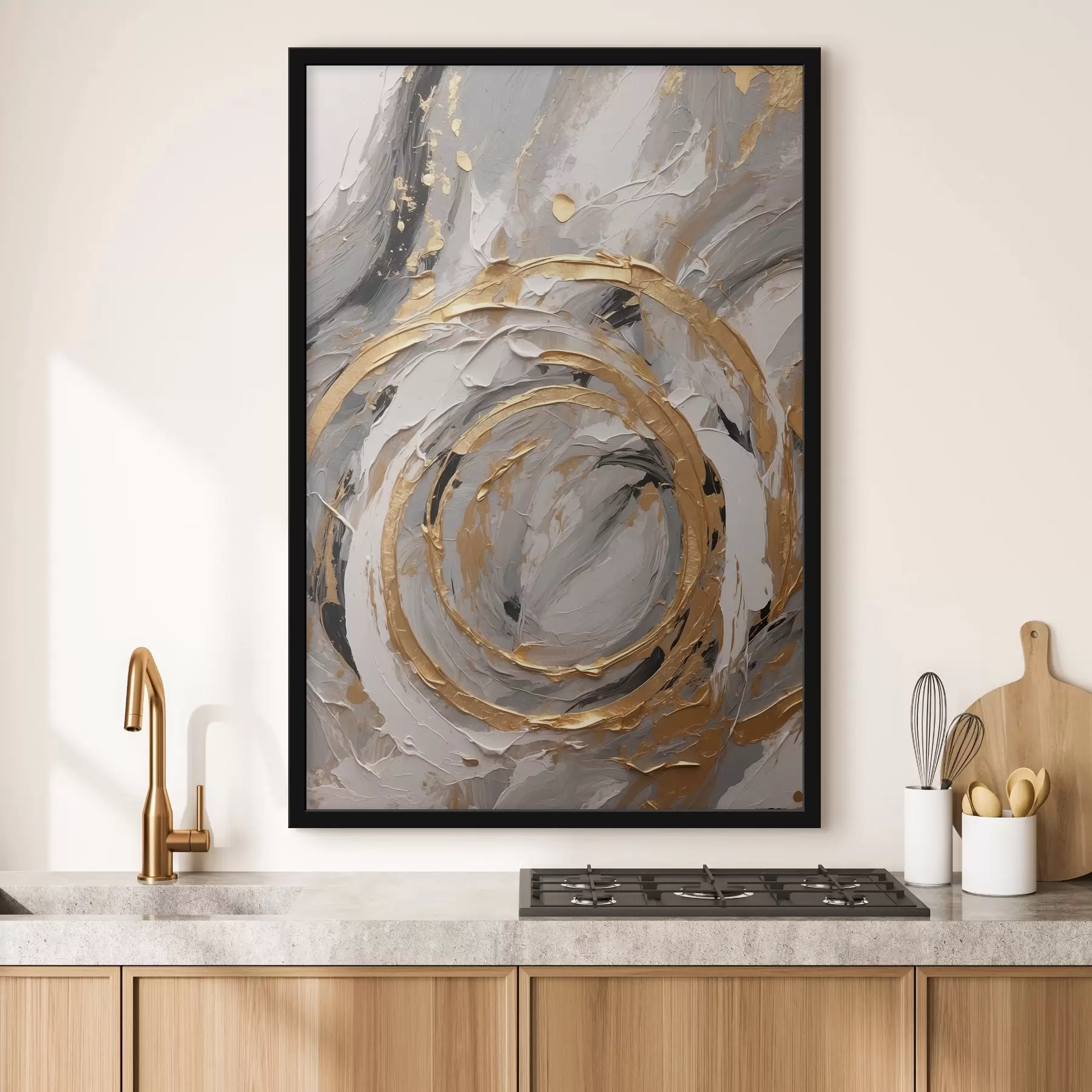 Fototapeedid Abstraktne tekstuur ringide ja pastellidega f44876