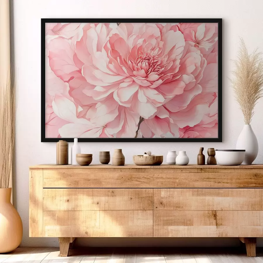 Fototapeedid Roosa ploomi lähivaates pehme valgusega f44891