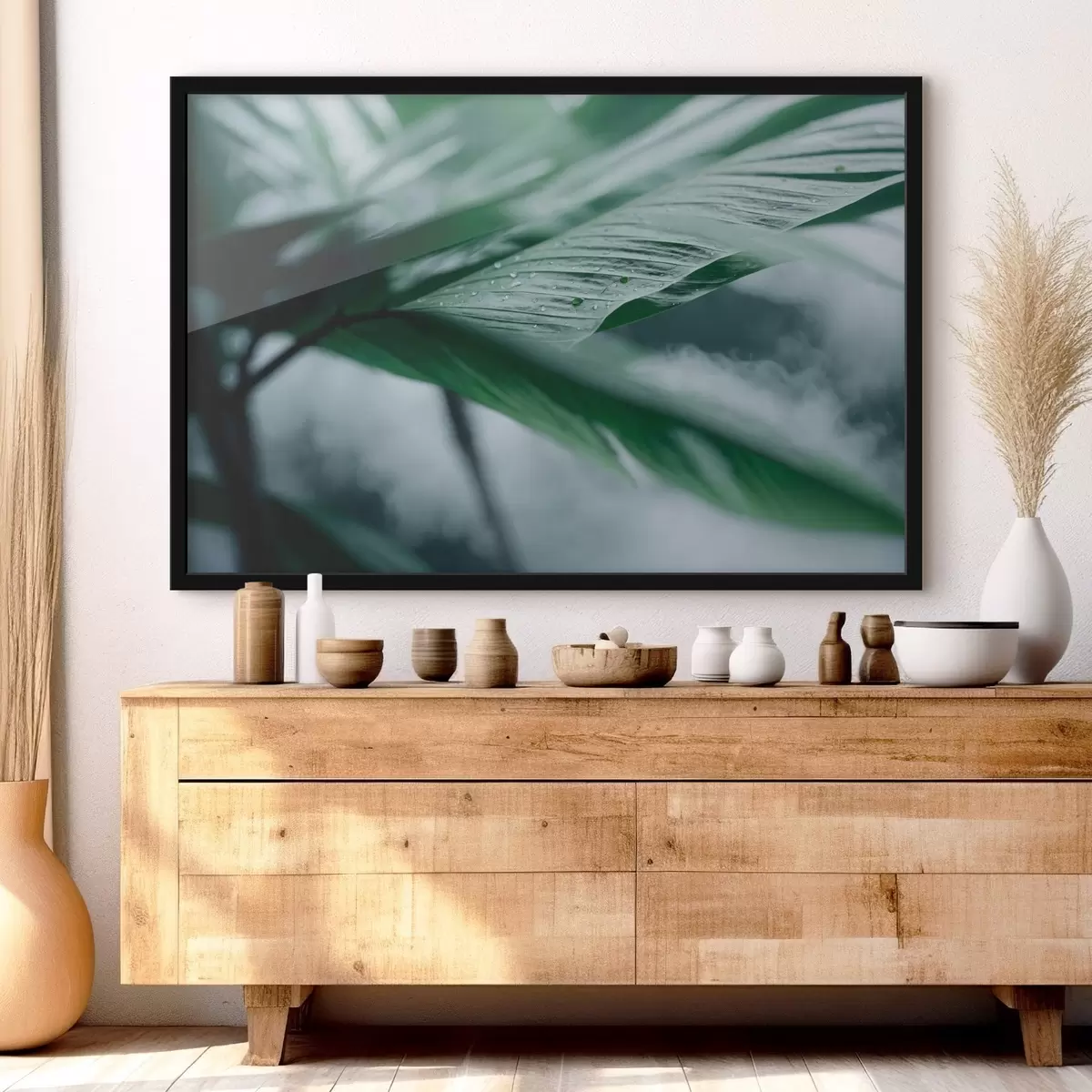 Plakat Minimalistlik kompositsioon terrakotarõngastest ja geomeetriast f44902