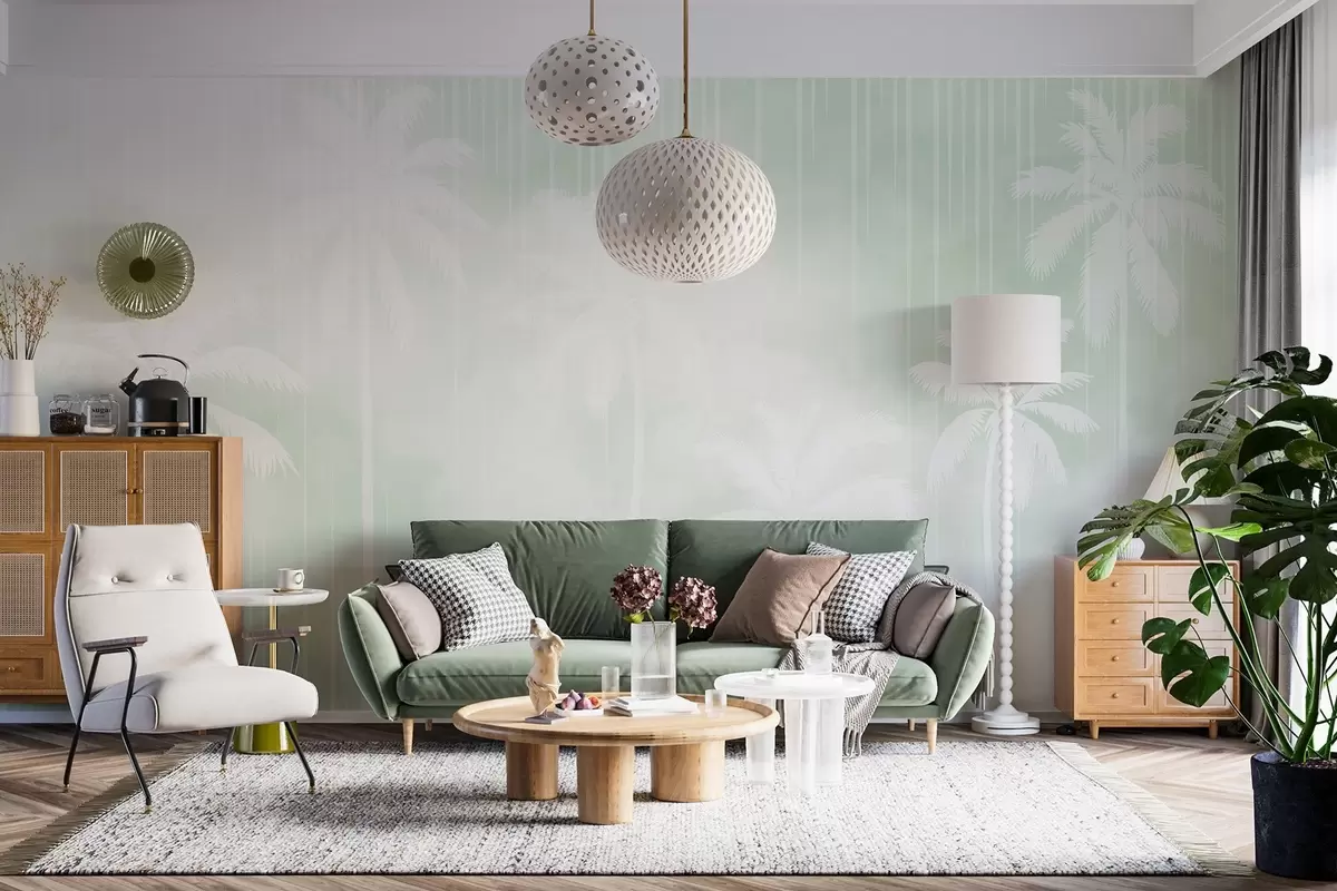 Fototapeedid Palmipuudega udu w04180v3