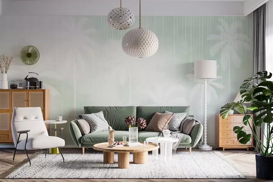 Fototapeedid Palmipuudega udu w04180v3