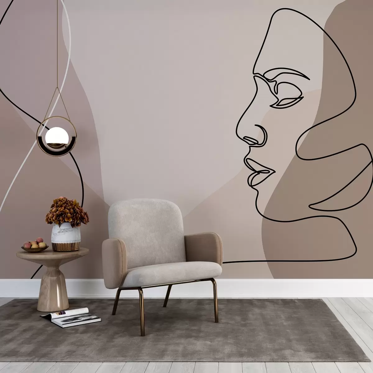 Fototapeedid Abstraktne nägu w09231