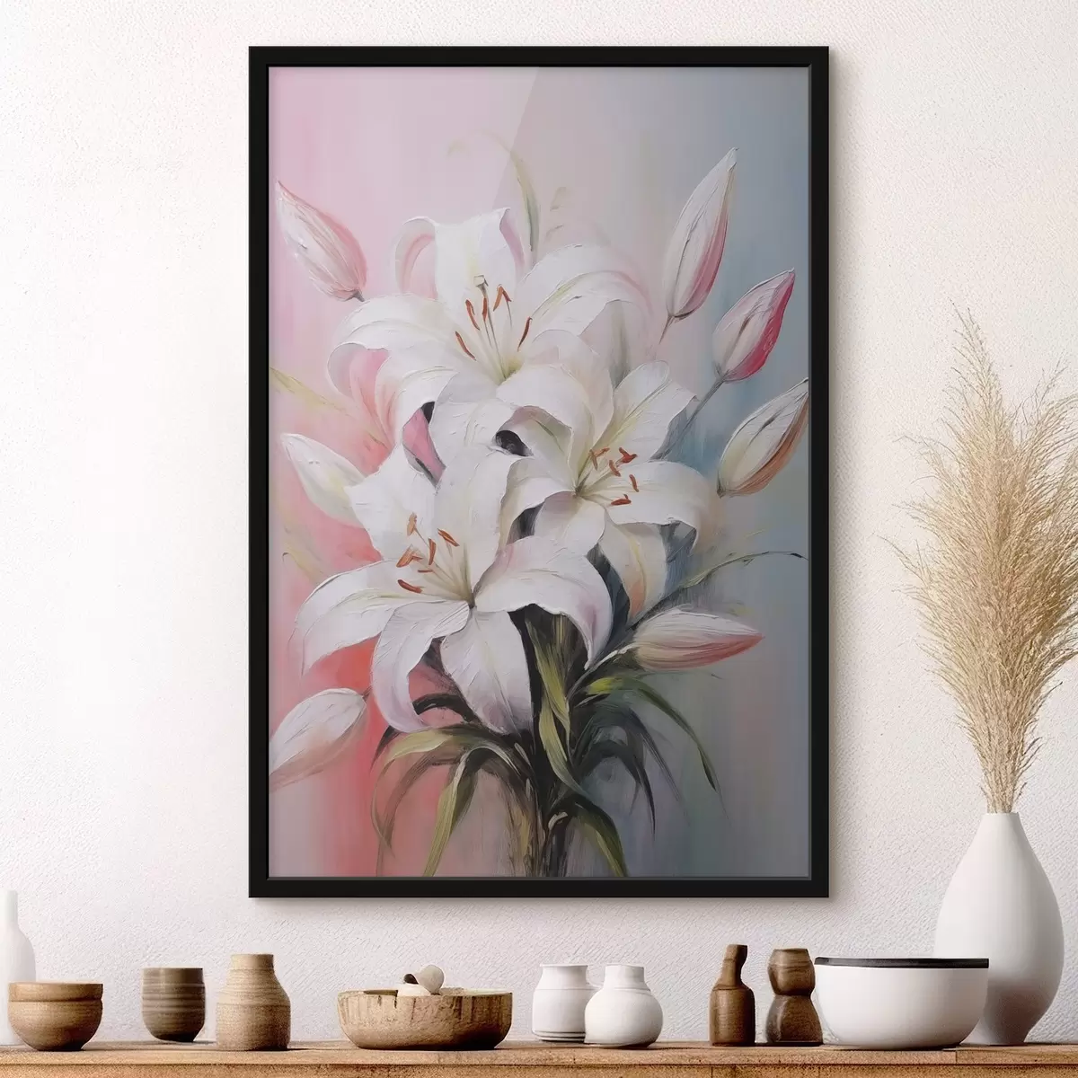 Plakat Valged liiliad f44904