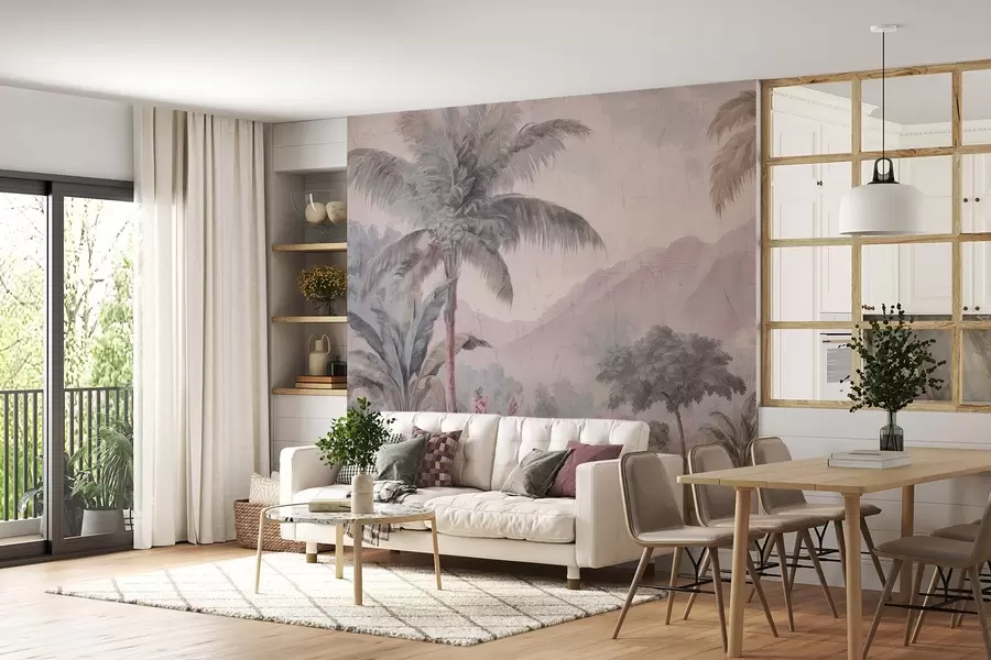 Fototapeedid troopiline džungel retro stiilis w04139