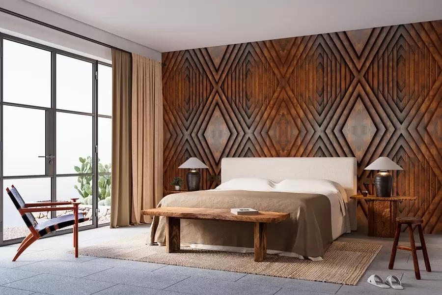 Fototapeedid puitpaneelide imitatsioon w04168v1