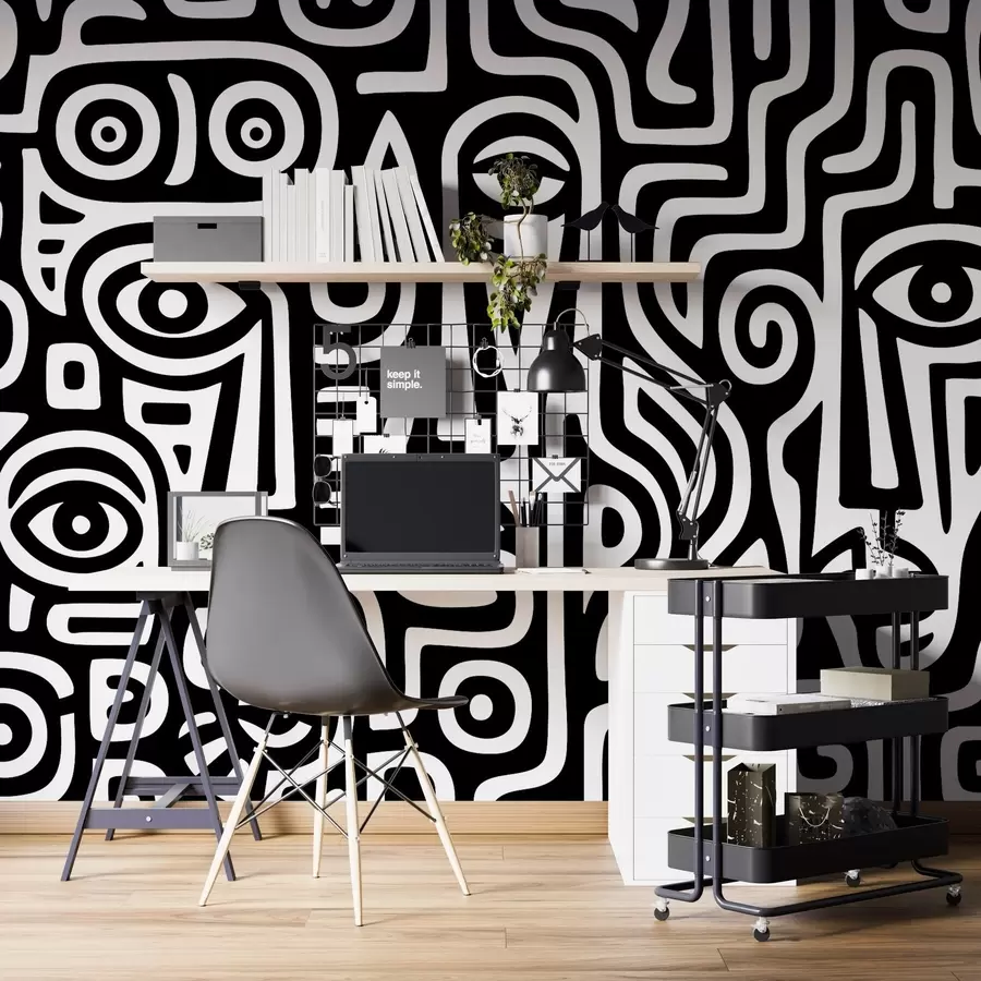 Fototapeedid Stiliseeritud näo detailid w04186