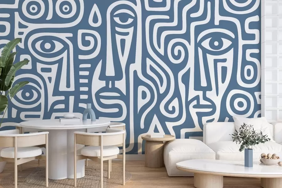 Fototapeedid Stiliseeritud näo detailid w04186v1