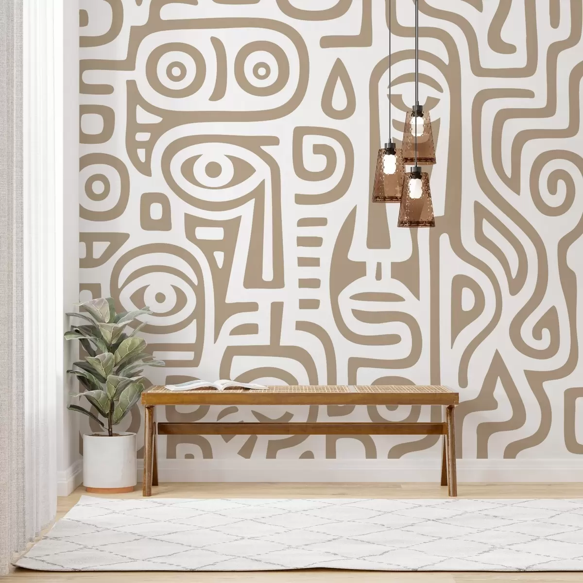 Fototapeedid Stiliseeritud näo detailid w04186v2