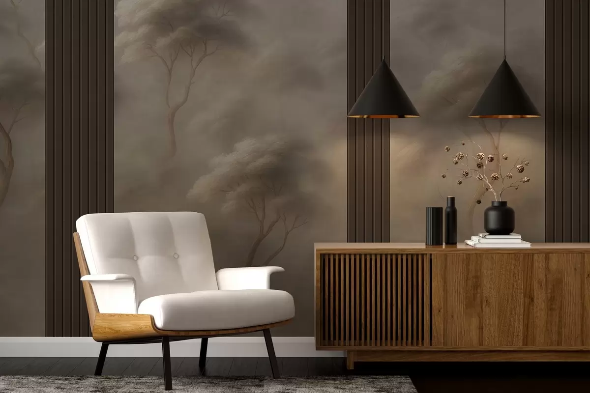 Fototapeedid Mets kohtub paneelikunstiga w04187