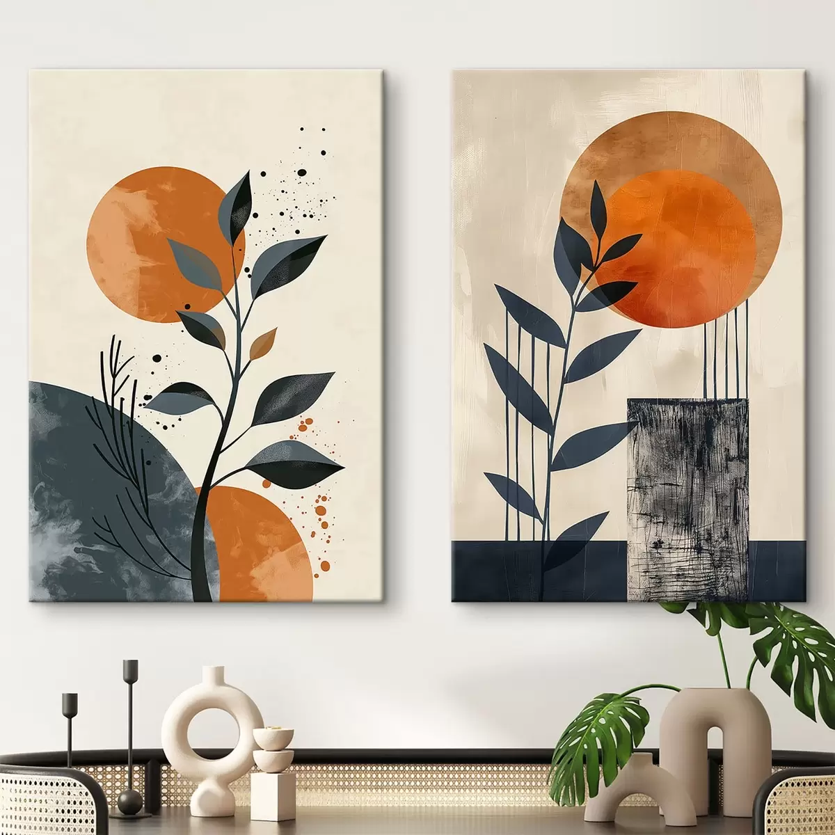 Pilt Lehed päikeseloojangul m00469