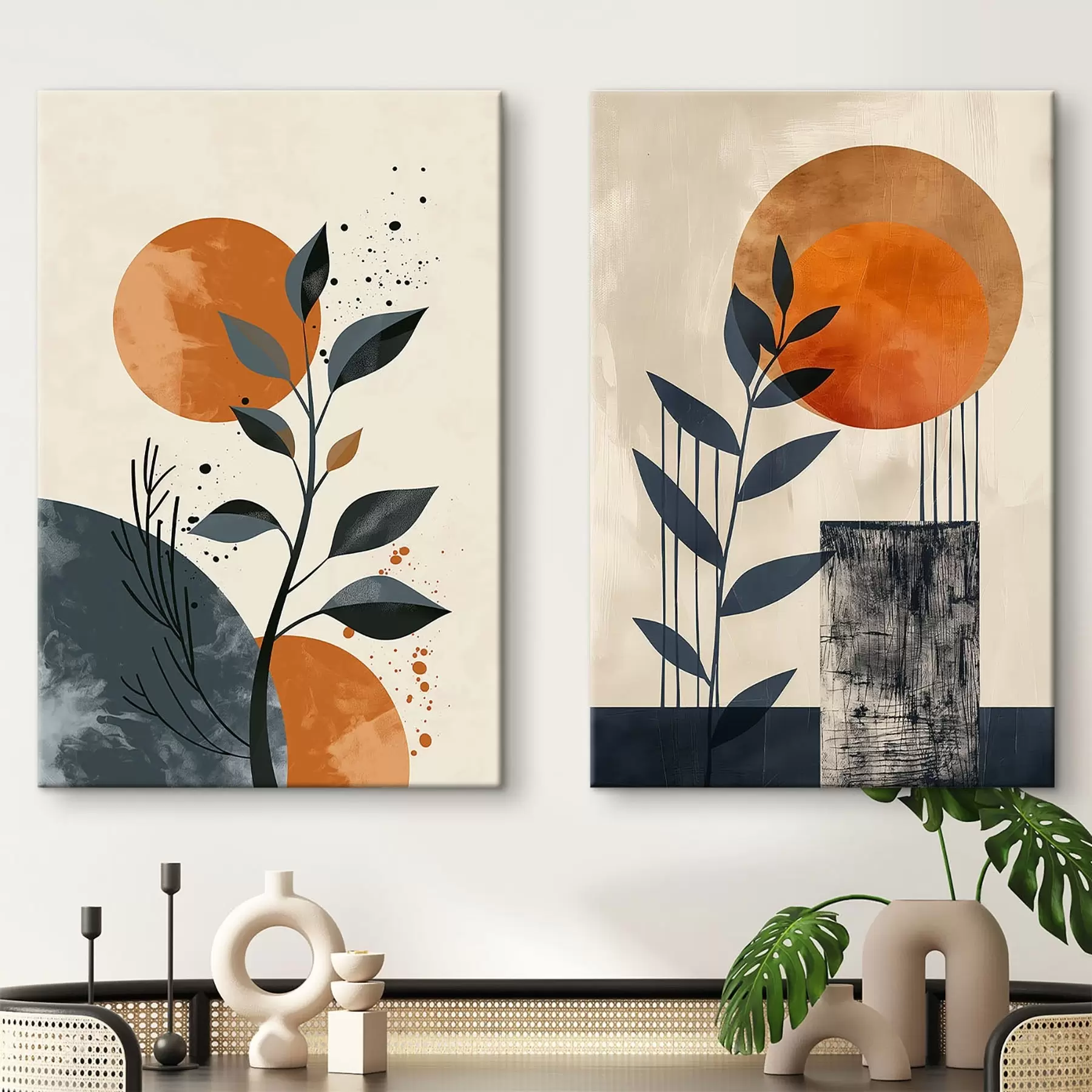 Pilt Lehed päikeseloojangul m00469