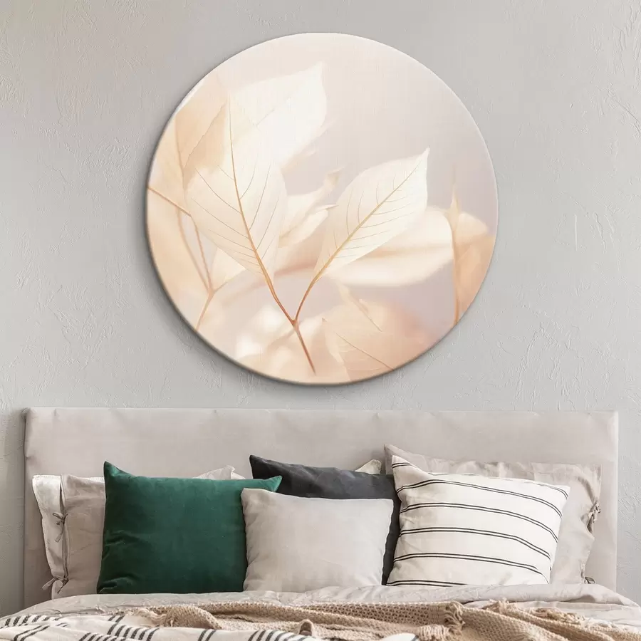 Fototapeedid Läbipaistvad lehed keeruliste veenimustritega, pehme pastelne värvipalett, eeterlik valgustus, minimalistlik kompositsioon r44928