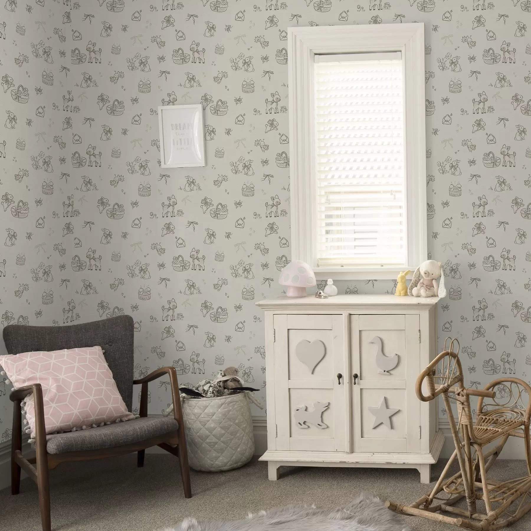 Fototapeedid Armas metsastseen hirvede, küülikute ja mesilastega a00215