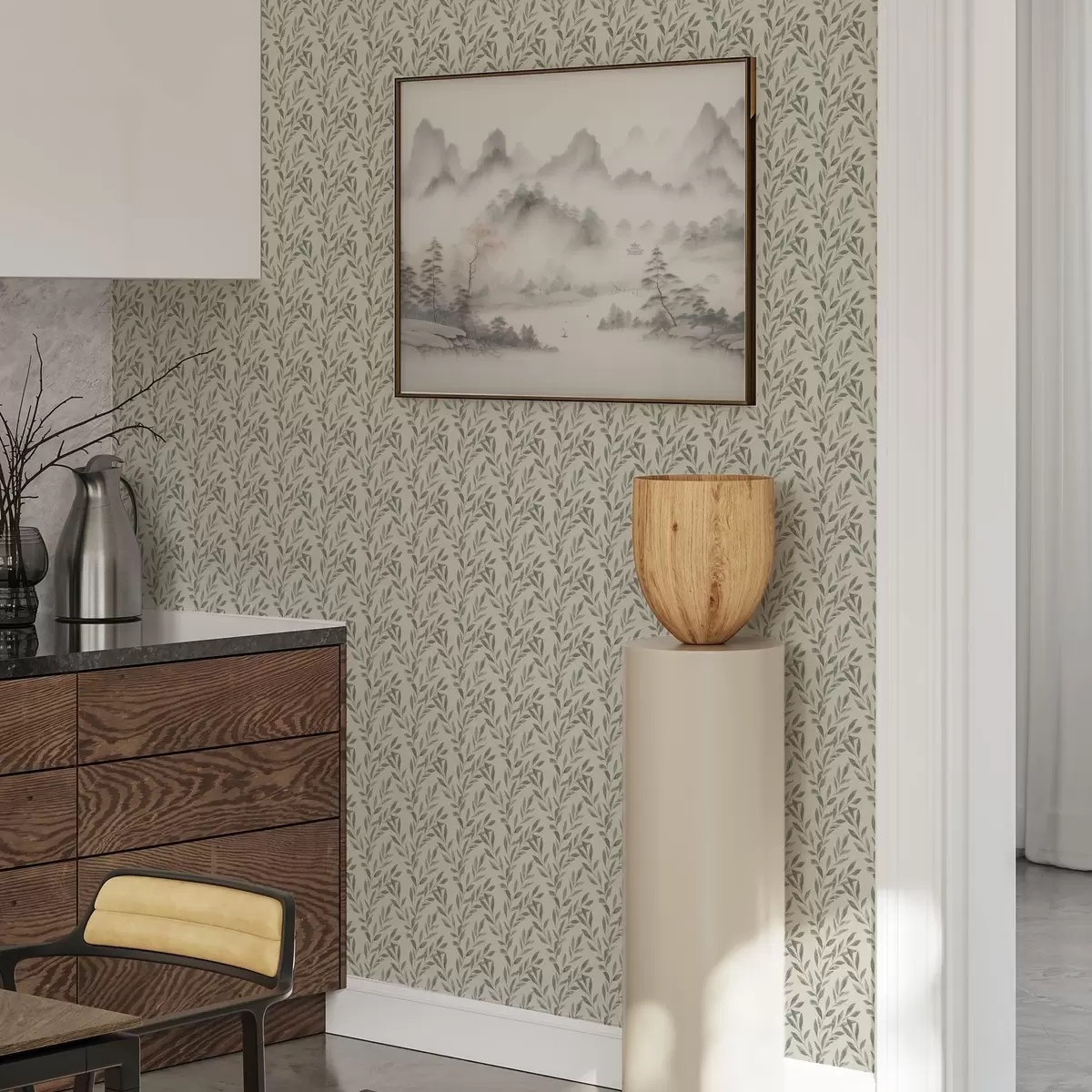 Tapeet Korralikud oliiviõied heledal taustal a00243