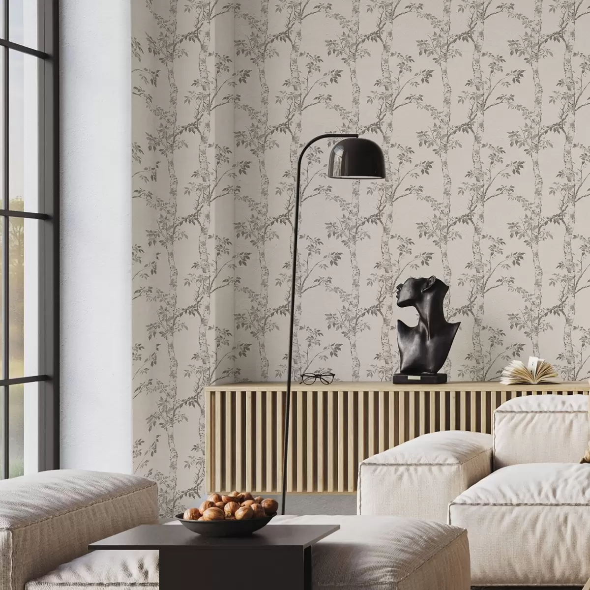 Tapeet Lehedega kaskede oksad heledal taustal a00257