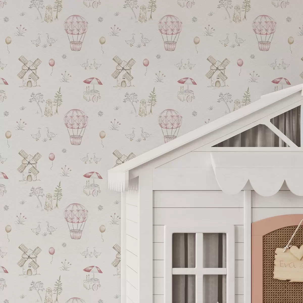 Tapeet Laste illustratsioonid: Koer, pardid, pallid, veski a00278