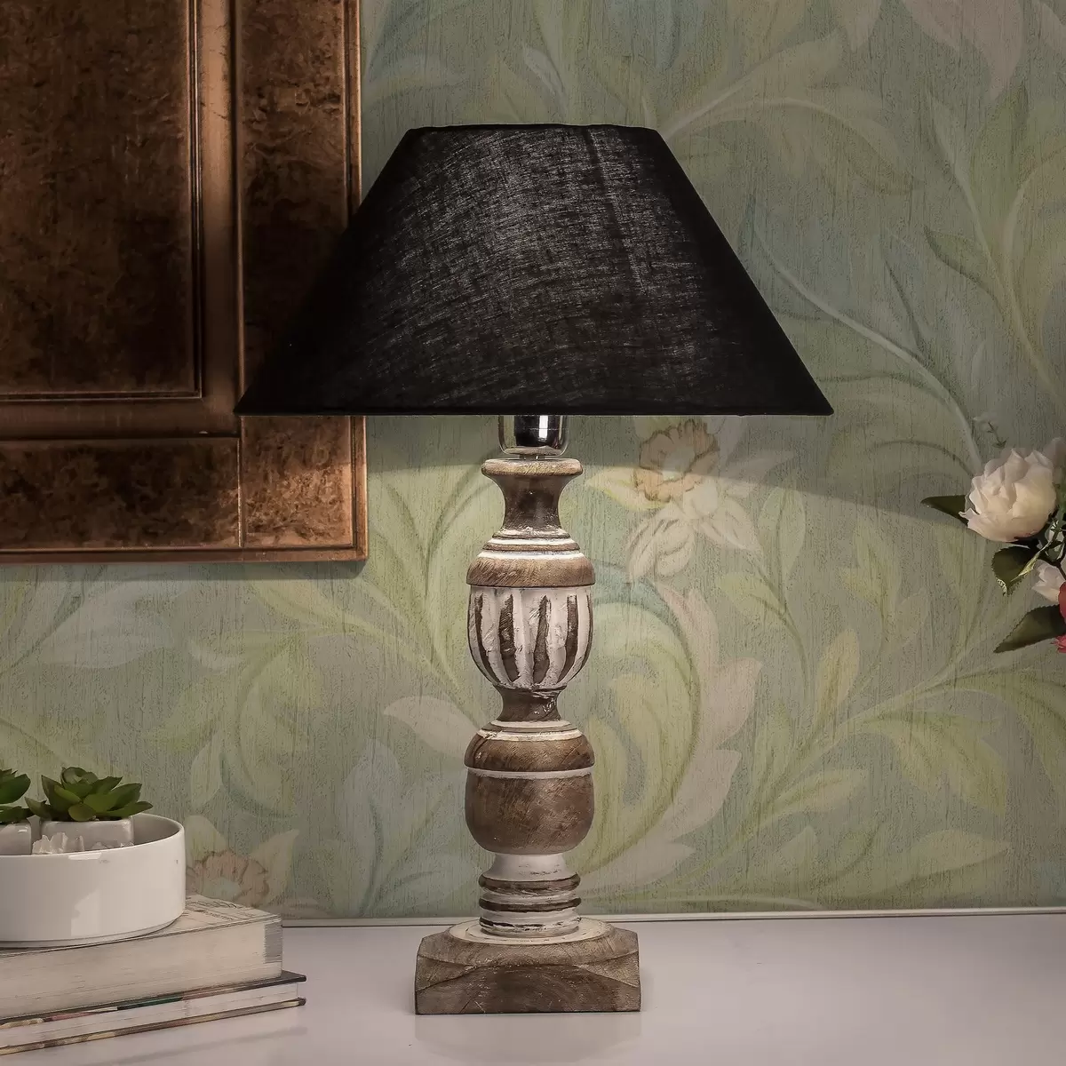 Tapeet Vintage lehed rohelisel taustal, pastelsed värvid a00277