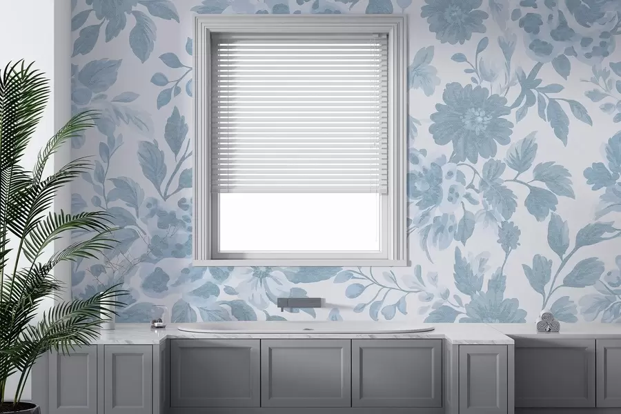 Fototapeedid Boho stiilis lilled leopardimustriga, sinist värvi w04114v1